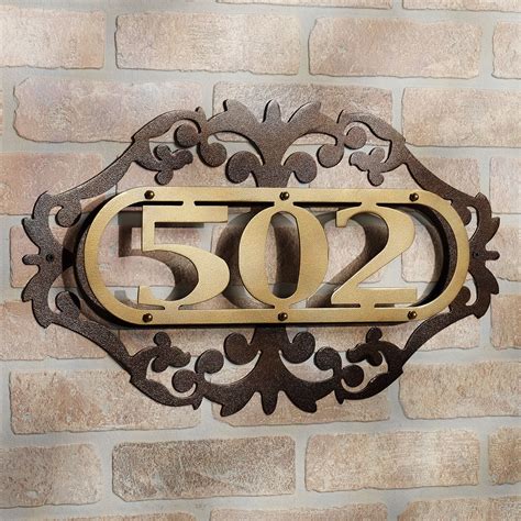 wall mounted house number signs